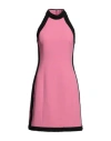 Boutique Moschino Woman Mini Dress Pink Size 12 Polyester, Elastane