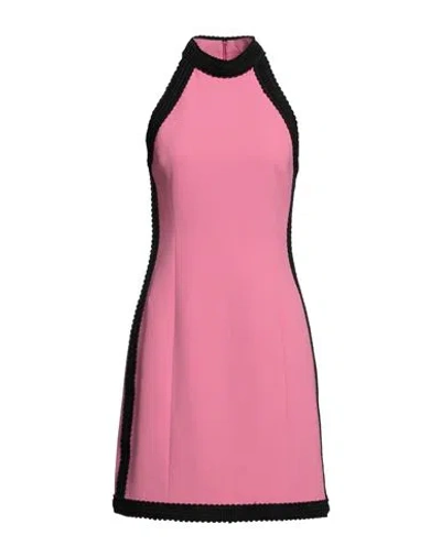 Boutique Moschino Woman Mini Dress Pink Size 12 Polyester, Elastane
