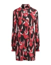 Boutique Moschino Woman Mini Dress Red Size 12 Viscose, Elastane In Red