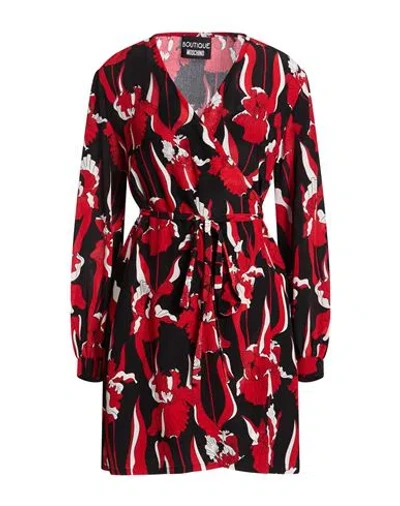 Boutique Moschino Woman Mini Dress Red Size 6 Silk In Multi