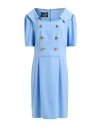 Boutique Moschino Woman Mini Dress Sky Blue Size 10 Polyester, Elastane In Blue
