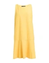 Boutique Moschino Woman Mini Dress Yellow Size 4 Polyester, Elastane