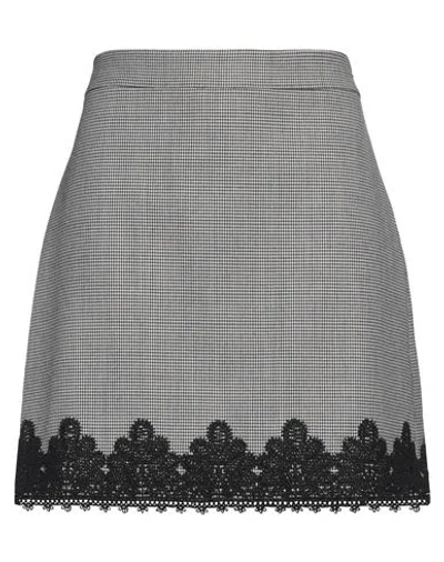 Boutique Moschino Woman Mini Skirt Black Size 10 Polyester, Virgin Wool, Elastane