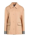 Boutique Moschino Woman Overcoat & Trench Coat Camel Size 6 Cotton, Elastane, Polyester, Virgin Wool In Brown