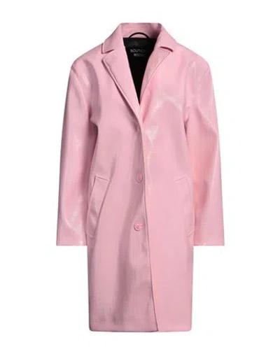 Boutique Moschino Woman Overcoat & Trench Coat Pink Size 6 Polyester