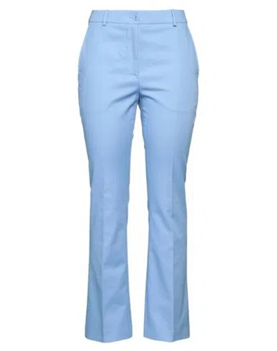Boutique Moschino Woman Pants Azure Size 8 Cotton, Elastane In Blue
