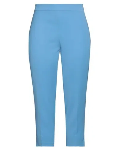 Boutique Moschino Woman Pants Azure Size 12 Polyester In Blue