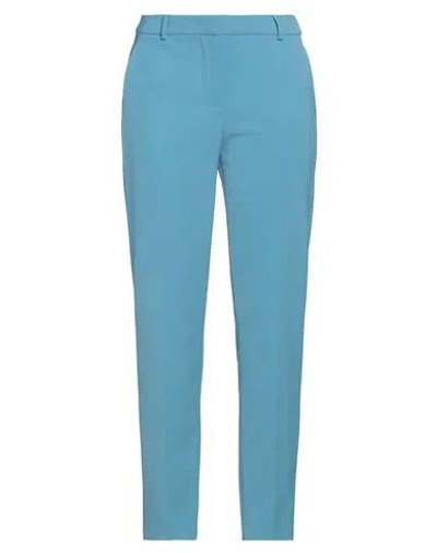 Boutique Moschino Woman Pants Azure Size 14 Triacetate, Polyester In Blue