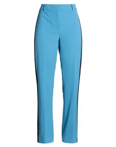 Boutique Moschino Woman Pants Azure Size 6 Polyester, Elastane, Wool, Acetate In Blue