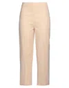 Boutique Moschino Chic Cropped Cady Trousers For Women In Beige
