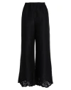 Boutique Moschino Woman Pants Black Size 12 Viscose, Polyester, Cotton