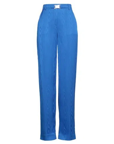 Boutique Moschino Silk-finish High-waisted Trousers In Blue