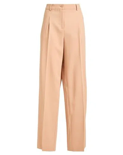 Boutique Moschino Woman Pants Camel Size 10 Acetate, Viscose In Beige