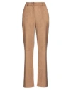 Boutique Moschino Woman Pants Camel Size 12 Polyester, Rubber In Beige