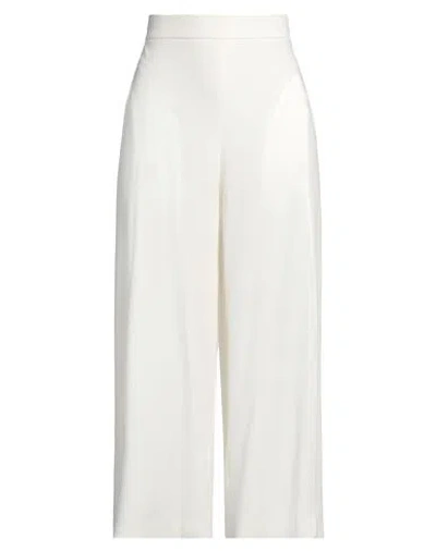 Boutique Moschino Woman Pants Ivory Size 8 Acetate, Viscose, Elastane In White