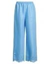 Boutique Moschino Woman Pants Light Blue Size 8 Viscose, Polyester, Cotton In Blue