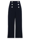 BOUTIQUE MOSCHINO BOUTIQUE MOSCHINO WOMAN PANTS MIDNIGHT BLUE SIZE 8 POLYESTER, ELASTANE