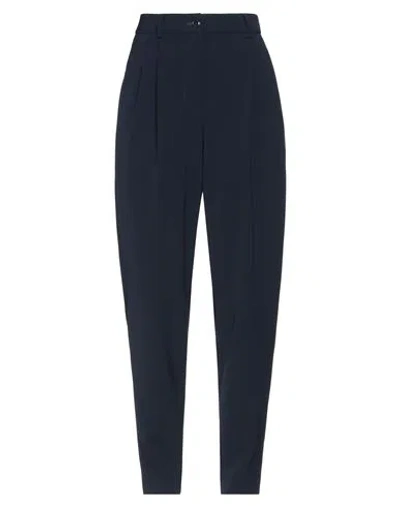 Boutique Moschino Woman Pants Navy Size 6 Polyester, Elastane In Navy Blue