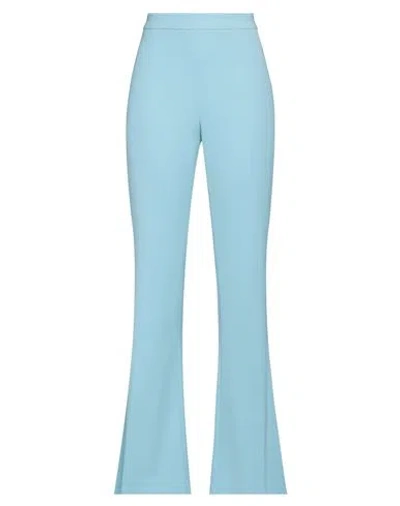 Boutique Moschino Woman Pants Sky Blue Size 10 Polyester, Elastane