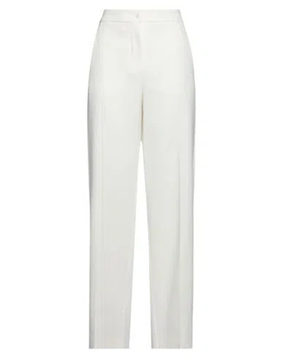 Boutique Moschino Woman Pants White Size 10 Acetate, Viscose, Elastane