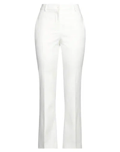 Boutique Moschino Woman Pants White Size 10 Cotton, Elastane