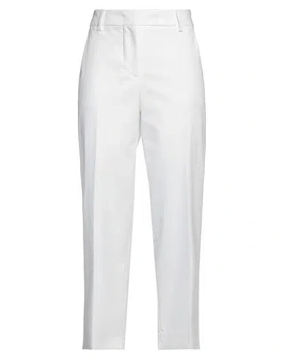 Boutique Moschino Woman Pants White Size 10 Cotton, Elastane