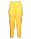 Boutique Moschino Woman Pants Yellow Size 8 Cotton, Elastane