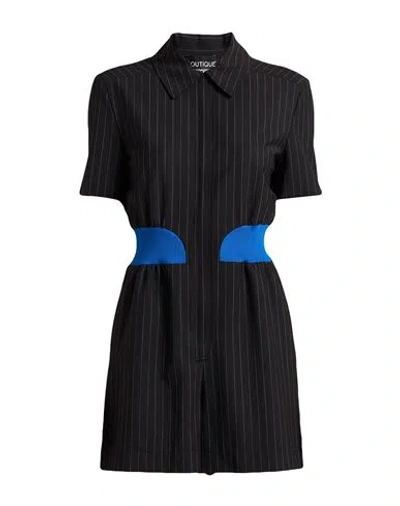 Boutique Moschino Woman Playsuit Black Size 6 Polyester, Virgin Wool, Elastane