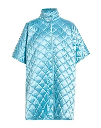 Boutique Moschino Woman Puffer Light Blue Size 6 Polyamide