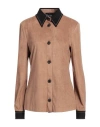 Boutique Moschino Woman Shirt Brown Size 10 Polyester, Rubber In Brown