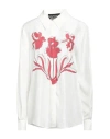 Boutique Moschino Woman Shirt Ivory Size 8 Acetate, Silk In Multi