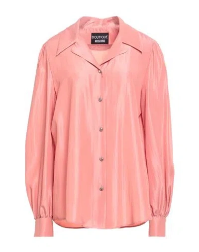 Boutique Moschino Woman Shirt Antique Rose Size 12 Acetate, Silk In Pink