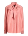 Boutique Moschino Woman Shirt Salmon Pink Size 8 Acetate, Silk In Pink