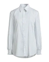 Boutique Moschino Woman Shirt Sky Blue Size 6 Cotton, Polyamide, Elastane, Polyester In Blue