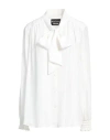 Boutique Moschino Woman Shirt White Size 10 Acetate, Silk