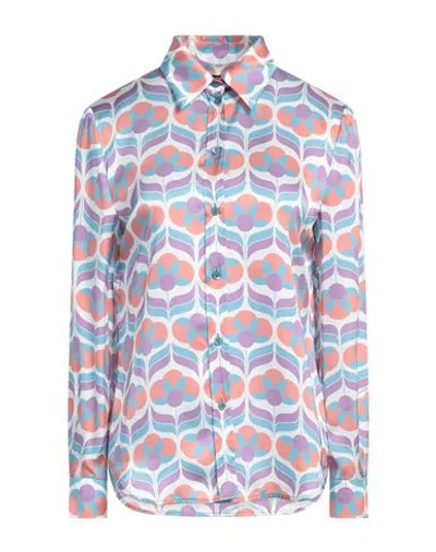 Boutique Moschino Woman Shirt White Size 12 Silk, Viscose