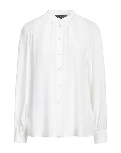 Boutique Moschino Woman Shirt White Size 6 Acetate, Silk