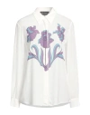 Boutique Moschino Woman Shirt White Size 6 Acetate, Silk In White