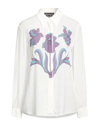 Boutique Moschino Woman Shirt White Size 6 Acetate, Silk