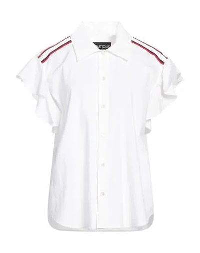 Boutique Moschino Woman Shirt White Size 8 Cotton, Elastane