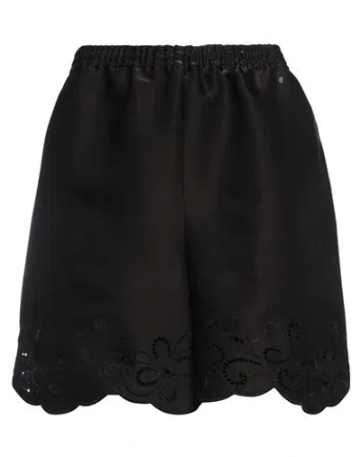 Boutique Moschino Woman Shorts & Bermuda Shorts Black Size 10 Viscose, Polyester, Cotton