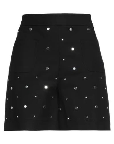 Boutique Moschino Woman Shorts & Bermuda Shorts Black Size 6 Cotton, Elastane