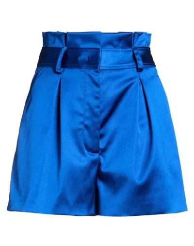 Boutique Moschino Woman Shorts & Bermuda Shorts Bright Blue Size 6 Acetate, Polyamide, Elastane