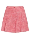 Boutique Moschino Woman Shorts & Bermuda Shorts Coral Size 6 Cotton, Polyester In Red