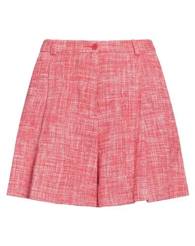 Boutique Moschino Woman Shorts & Bermuda Shorts Coral Size 6 Cotton, Polyester In Red