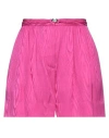 Shop Boutique Moschino Woman Shorts & Bermuda Shorts Fuchsia Size 4 Viscose In Pink