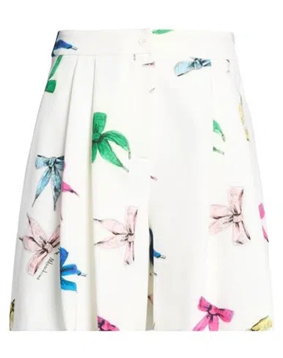 Boutique Moschino Woman Shorts & Bermuda Shorts Green Size 6 Polyester, Elastane In Multi