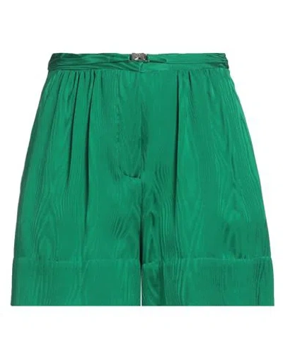 Boutique Moschino Woman Shorts & Bermuda Shorts Green Size 6 Viscose