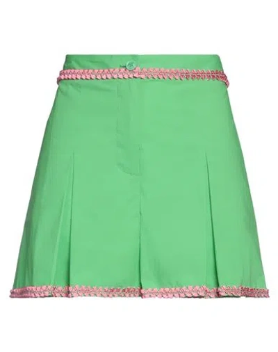Boutique Moschino Woman Shorts & Bermuda Shorts Light Green Size 8 Cotton, Elastane
