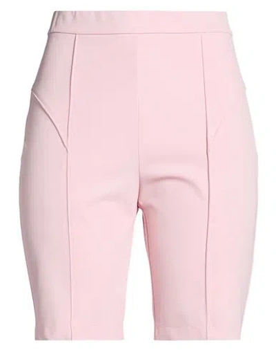 Boutique Moschino Woman Shorts & Bermuda Shorts Light Pink Size 6 Polyester, Elastane